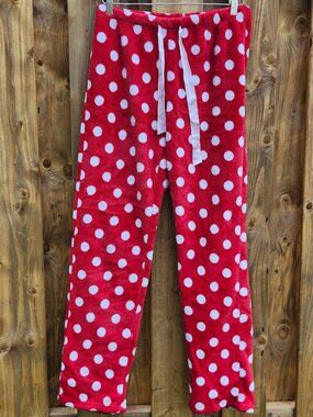 Arie by Ariella pj pants polka dot Women's Size Large Red and White Polka Dot